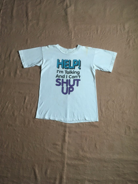 vintage 80s help im talking and i cant shut up so… - image 1