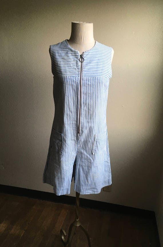 vintage 60s jeanie by blue bell denim ticking jean