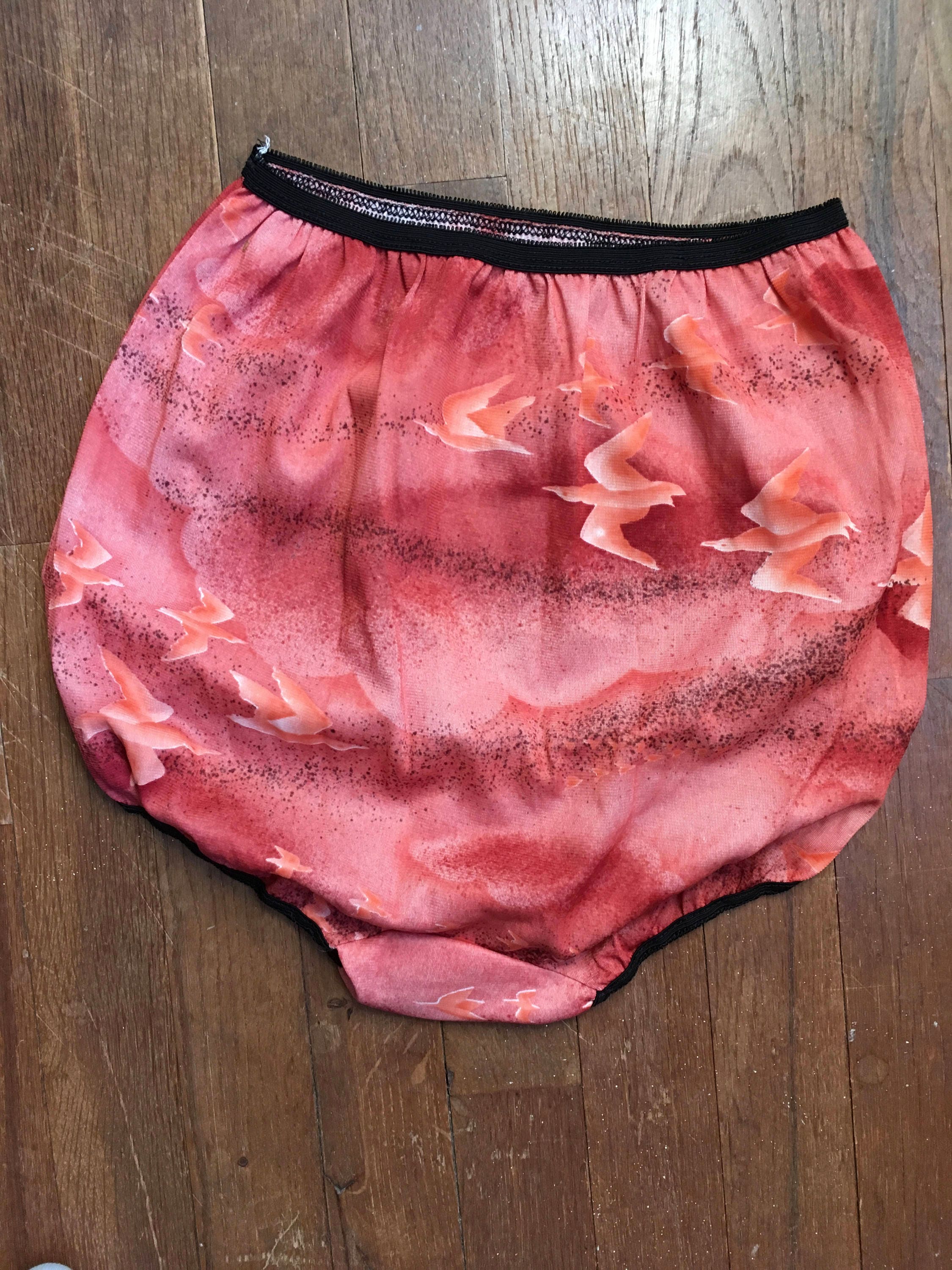 Vintage 70s Birds Fly In The Cloudy Red Sky Psychedelic High Etsy