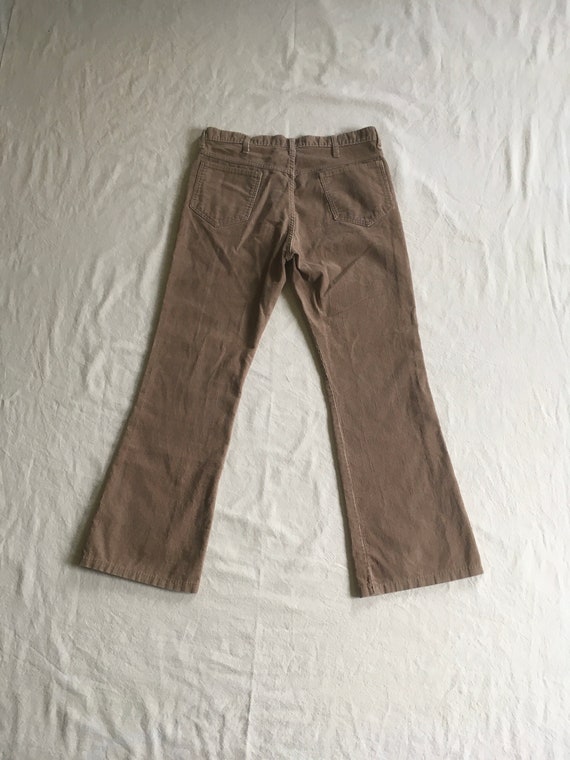 Vintage 70s Tan Corduroy Pants W34 Trousers Cords Talon