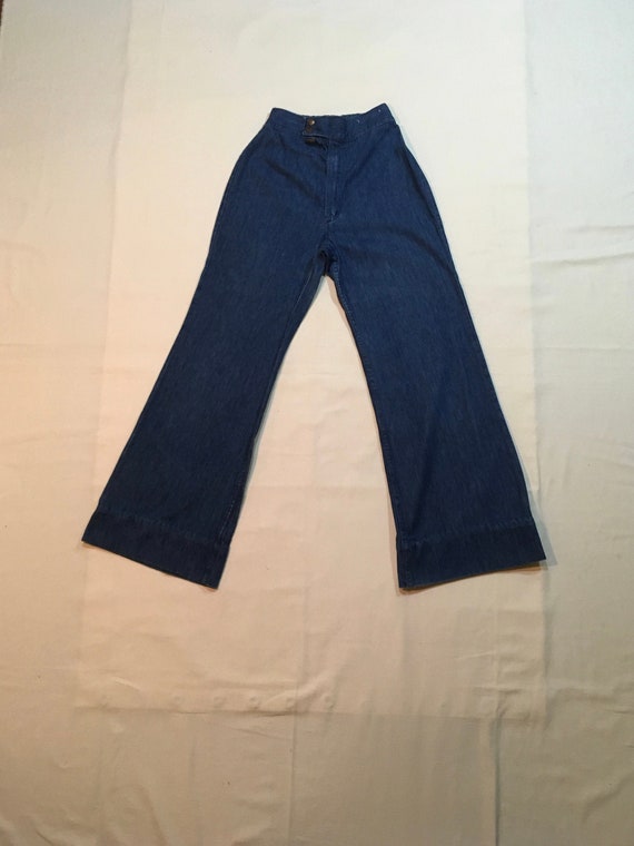 vintage 70s wrangler high waist bell bottom hip hu