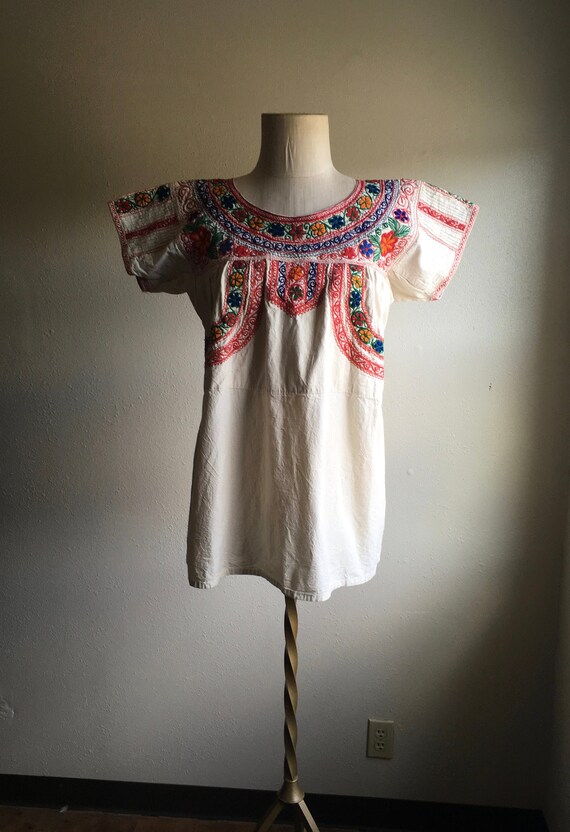 vintage handmade embroidered Zapotec Oaxaca Guilo… - image 1