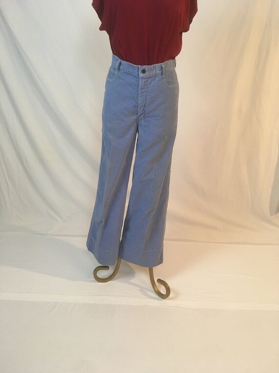 vintage 70s brittania smokey blue corduroy pants … - image 8