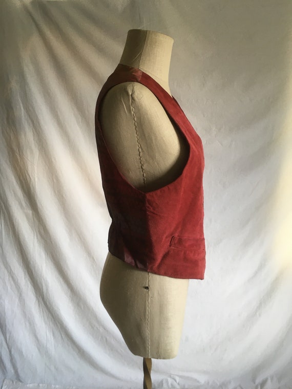 vintage arizona jean co suede leather raspberry p… - image 3