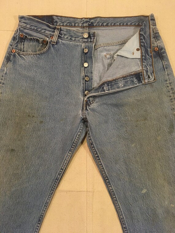 vintage levis 501 blue jeans 34 x 30 - image 2