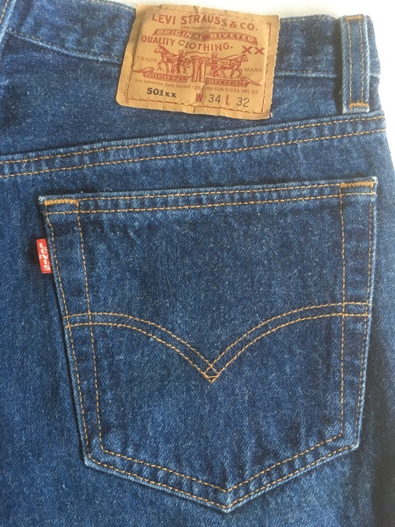 vintage 90s levis 501xx made in usa blue jeans 31… - image 9