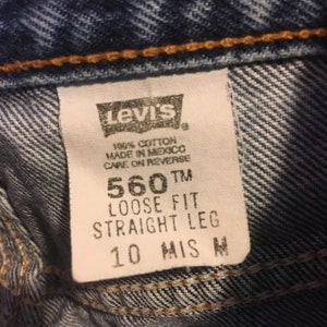 vintage y2k levis 560 loose fit straight leg womens blue jeans made in mexico 30 image 4
