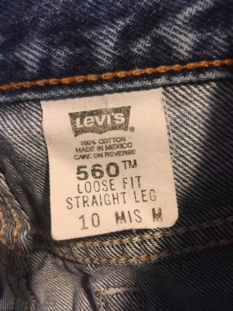 vintage y2k levis 560 loose fit straight leg womens blue jeans made in mexico 30 image 4