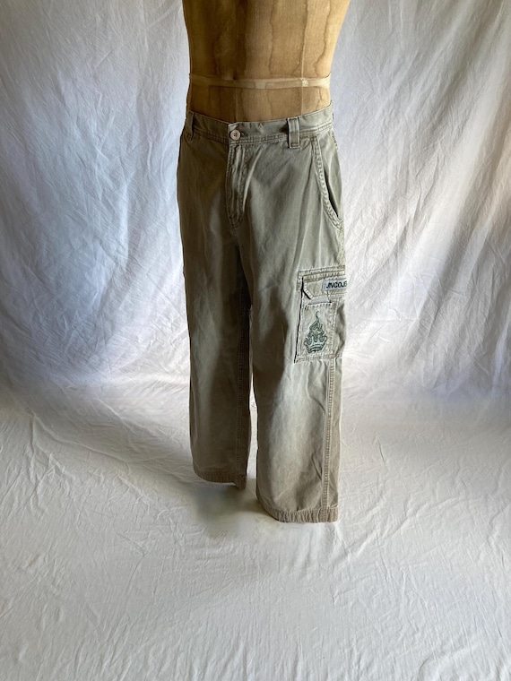 Vintage Jnco Jeans Baggy Flaming Crown Cargo Pants 32 Oversize