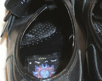 Vintage 90s Muro Welt 6632 Black Leather Bulldog Toe Monk