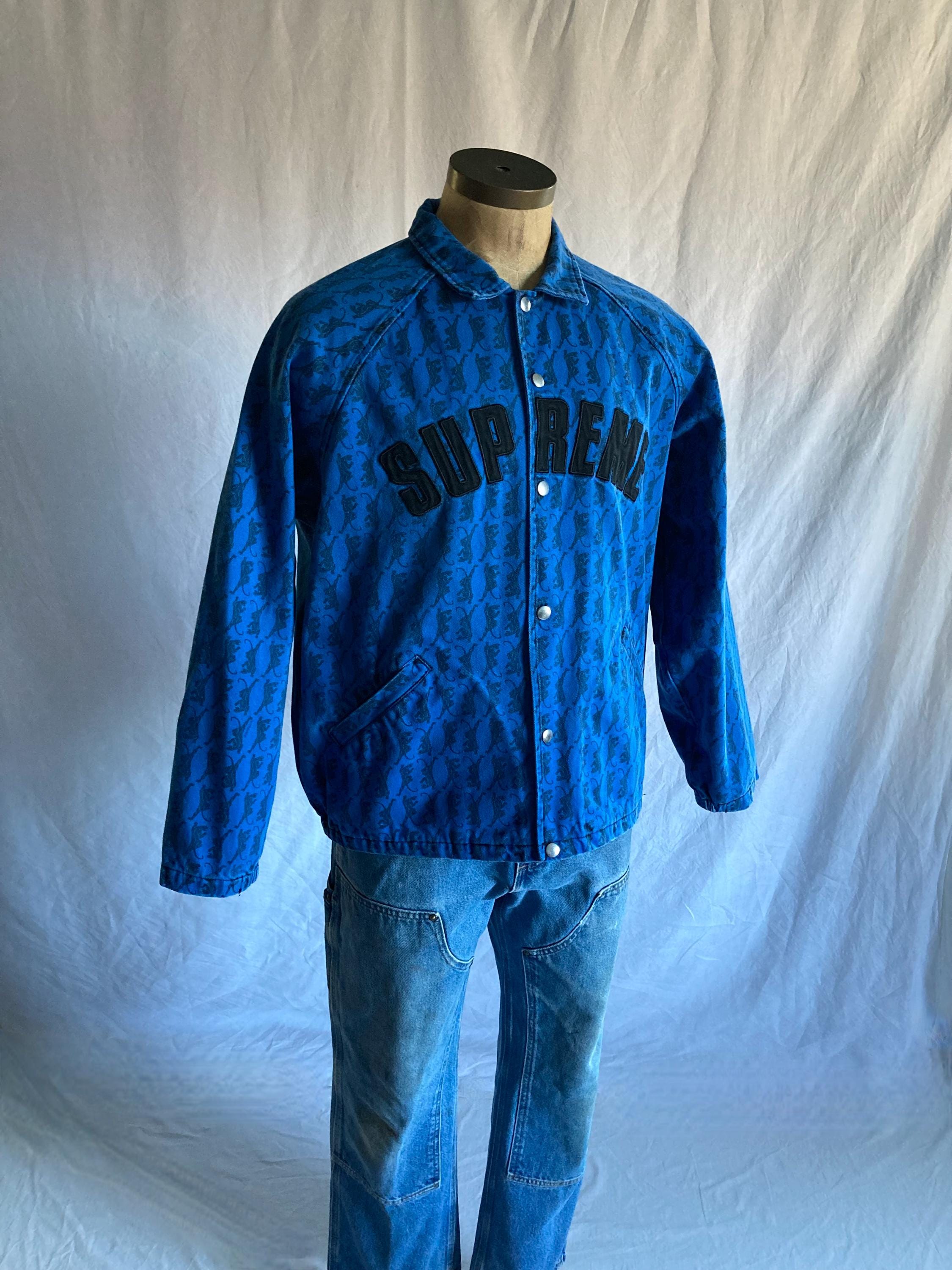 Vintage Supreme Panther Snap Front Twill Jacket XL 14 Oz