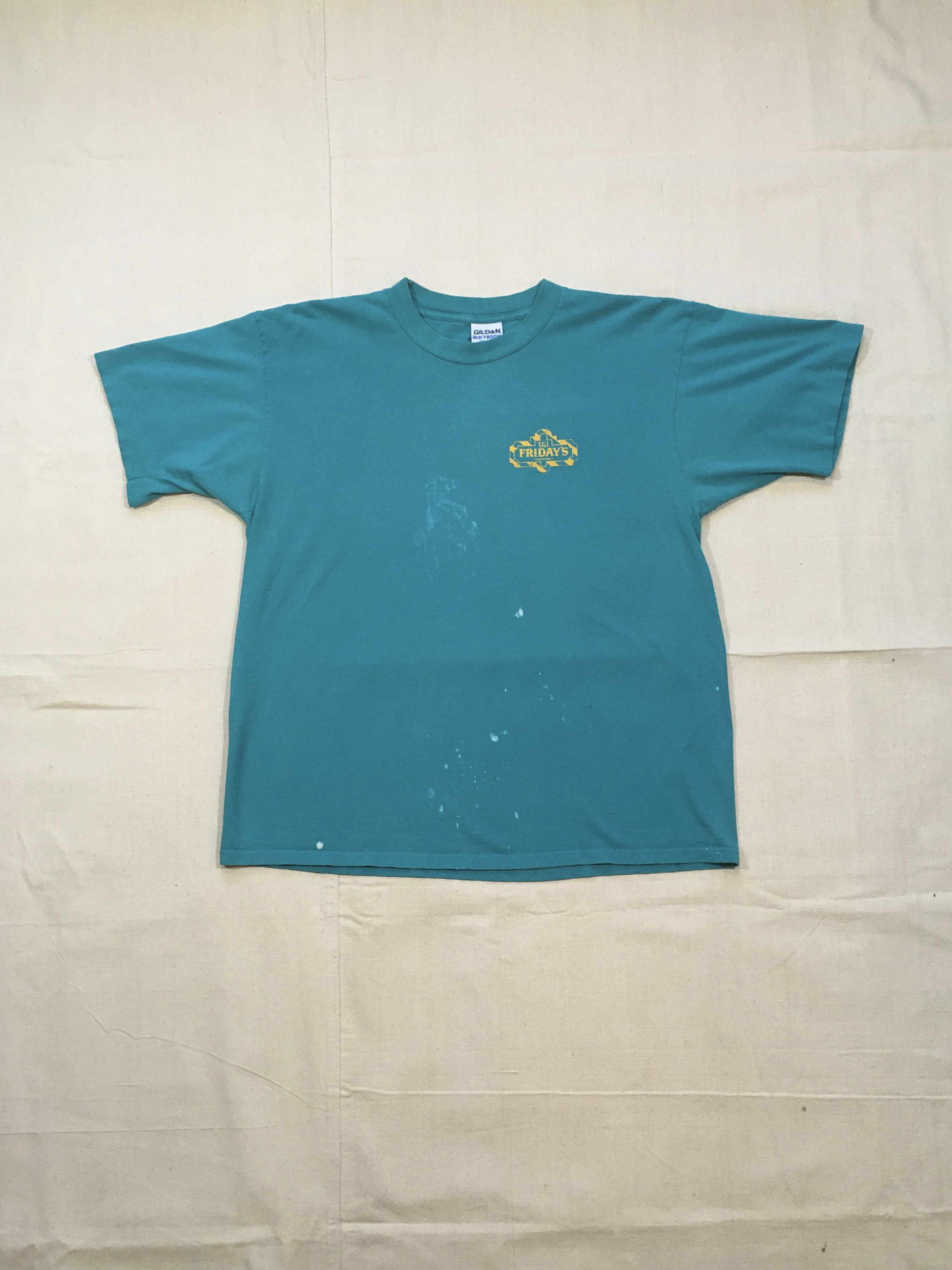 Vintage 90s TGI Fridays Restaurant Promo T Shirt Gildan Heavy 