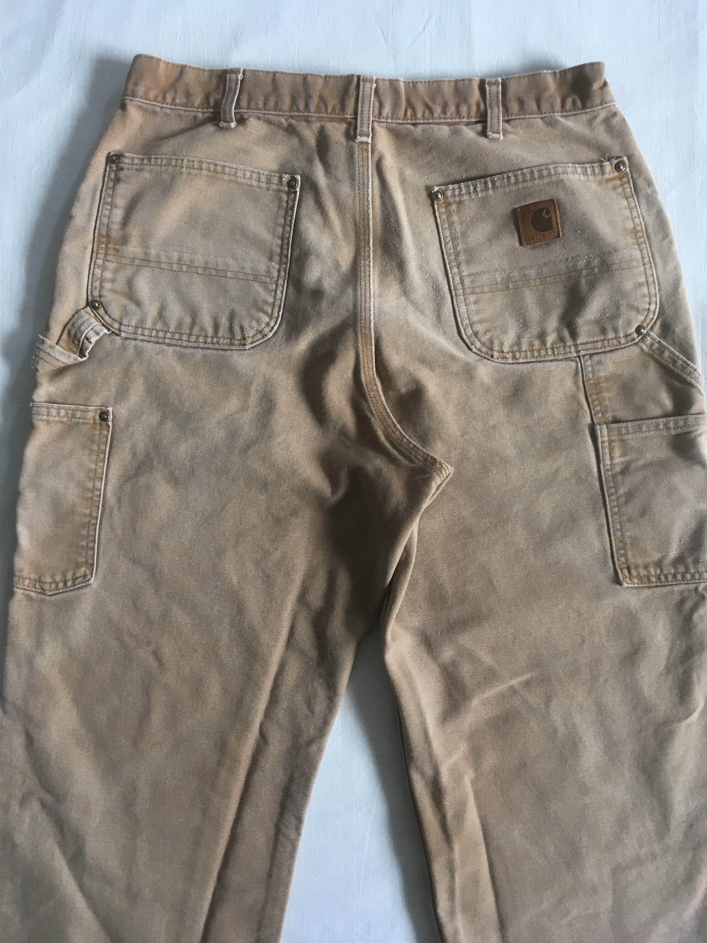 Vintage Carhartt B136 Brown Duck Canvas Loose Original Fit Double