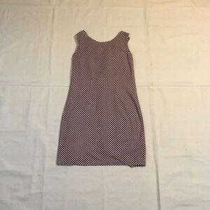 vintage 60s handmade brown polka dot zip back dress