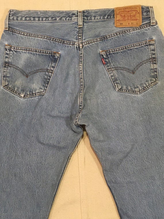 vintage levis 501 blue jeans 34 x 30 - image 5