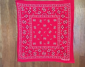 Vintage 1960s Fast Color Cotton Bandana // 16.25x17.5