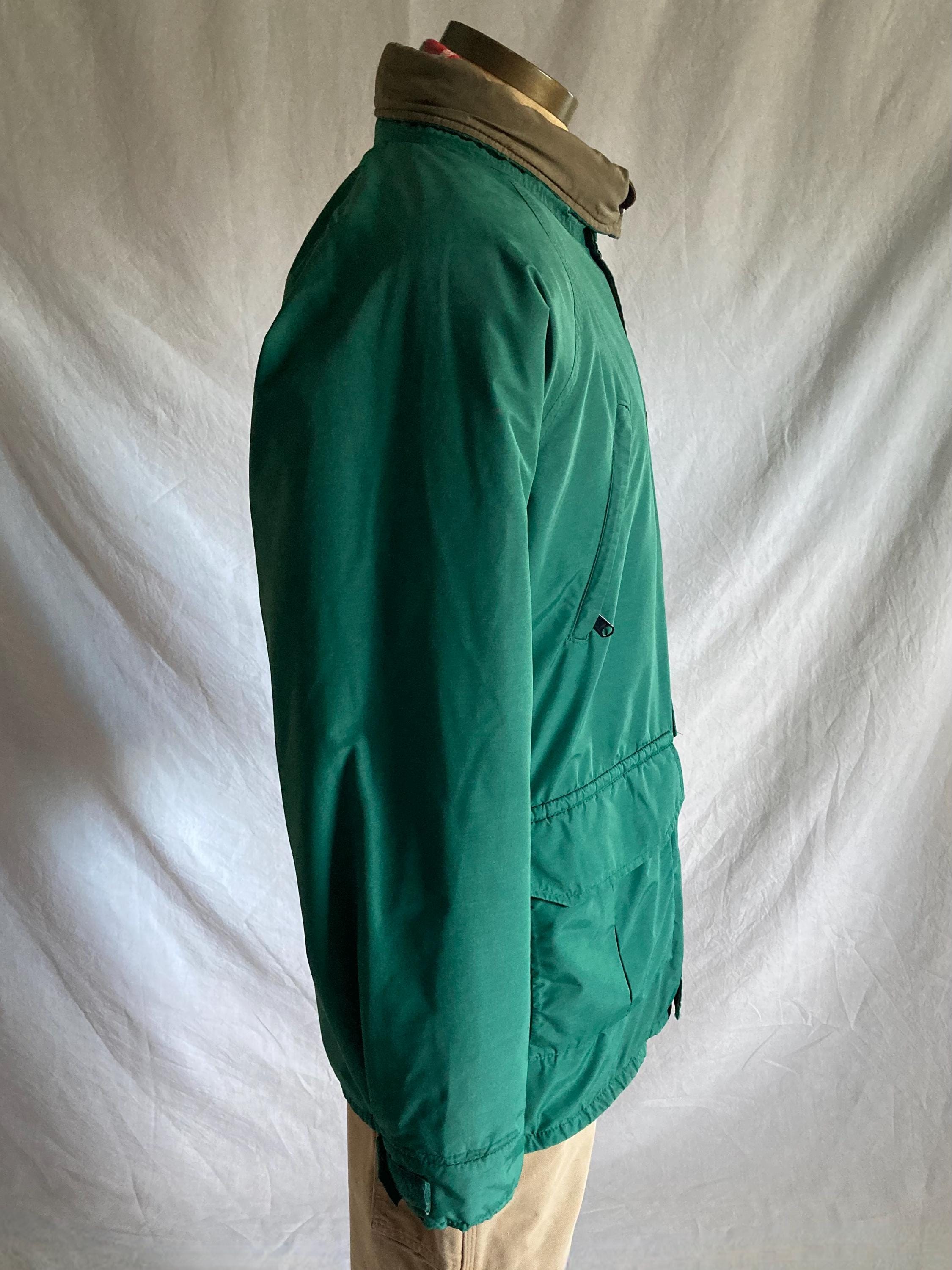 Vintage 90s LL Bean Maine Warden Parka Made in Usa Green Goretex