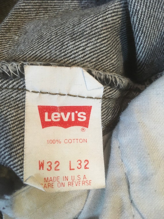 vintage levis 501 jeans made in usa black denim 3… - image 8