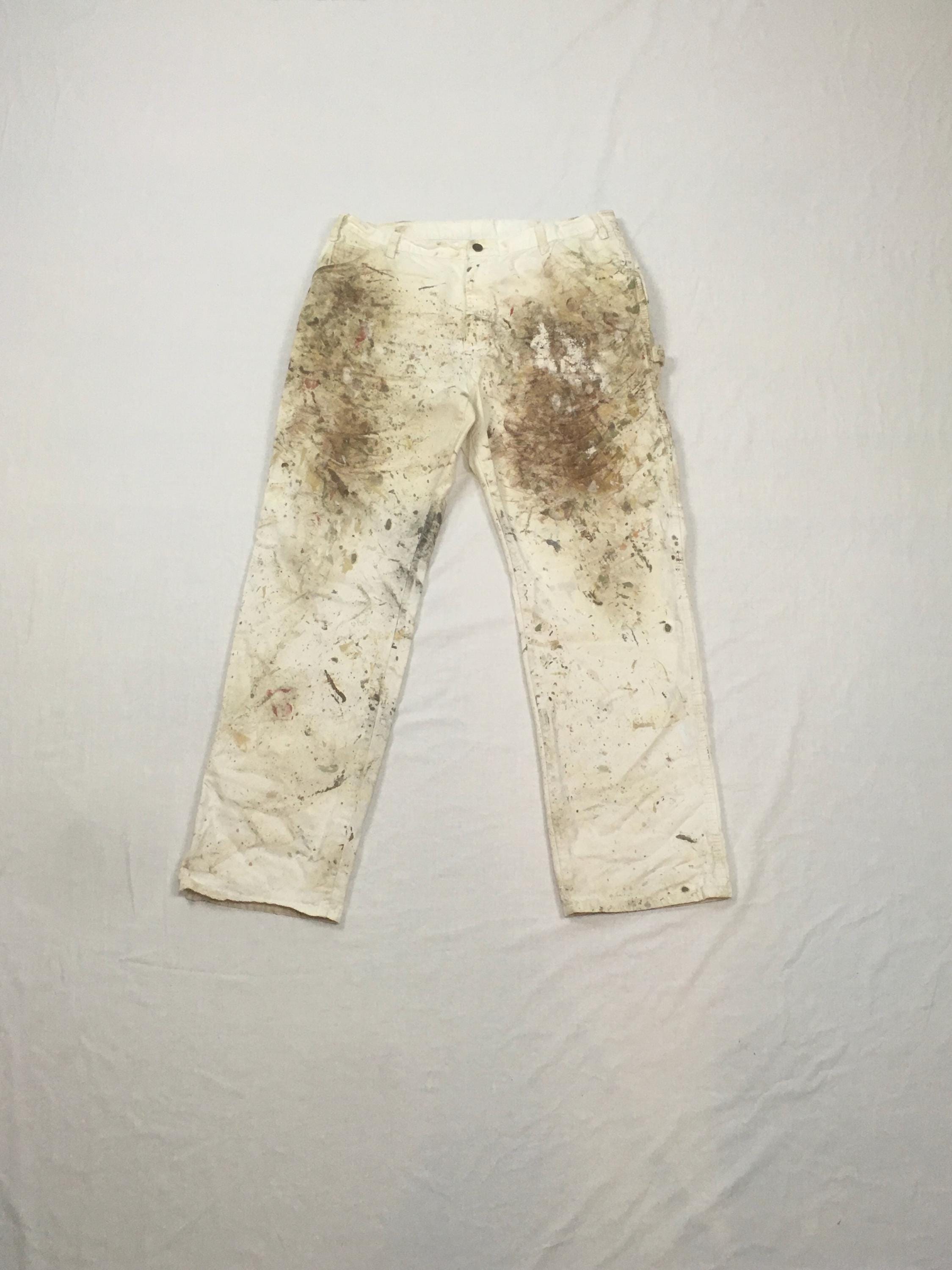 Vintage Dickies Painter Paint Splatter Pants 37 X 31 White