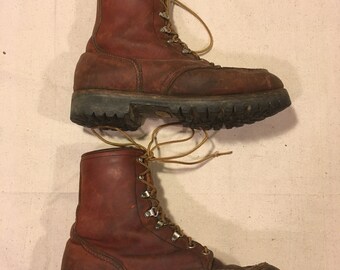 Vintage 80s Red Wing Irish Setter Sport Boot Made in Usa Moc Toe