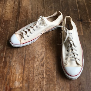 vintage converse made in USA low top natural white canvas sneaker mens size 16 dead stock