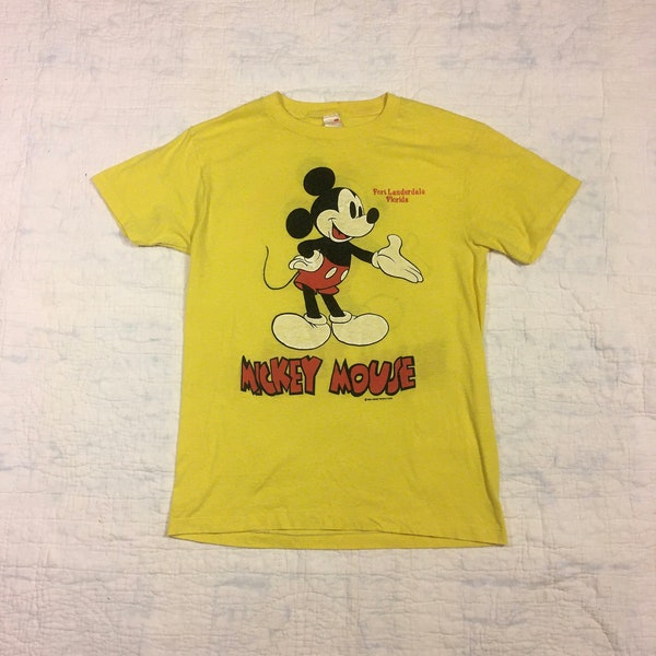 vintage 70s Mickey Mouse walt disney Fort Lauderdale Florida t shirt