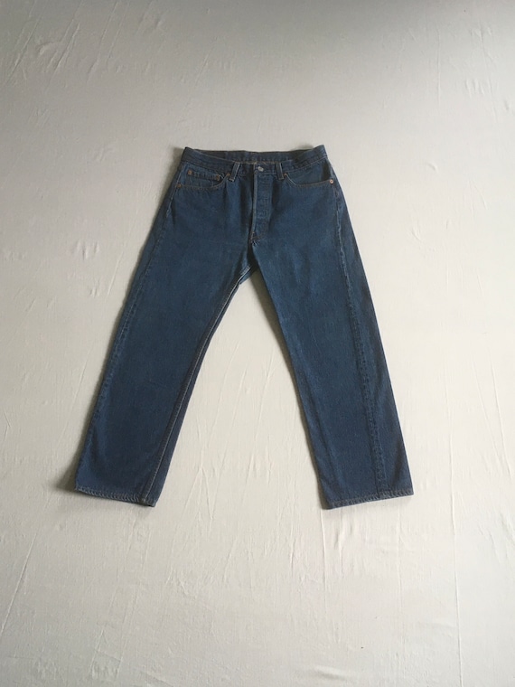 Vintage 90s Levis 501xx Made in Usa Blue Jeans 31 32 Button Fly 
