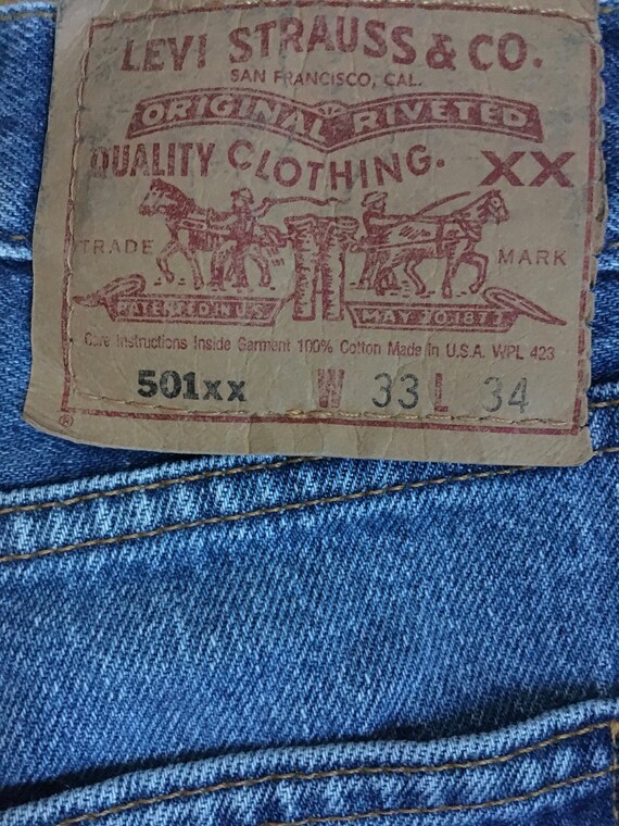 vintage levis 501 xx blue jeans made in usa 31 x … - image 7