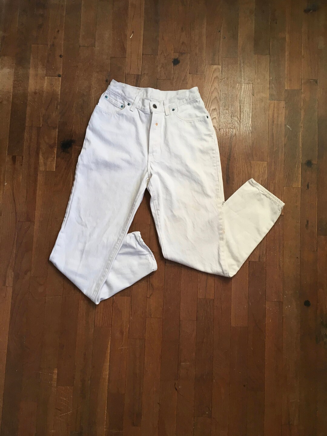 Vintage Levis 501 White Jeans Made in Usa 27 X 29 - Etsy
