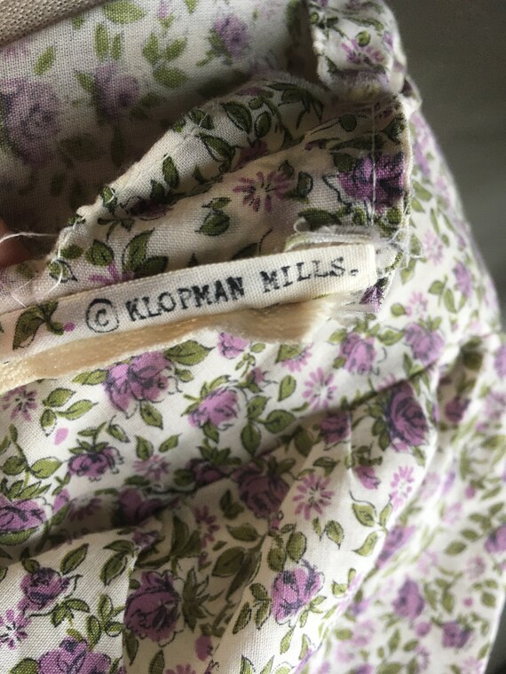 vintage 40s klopman mills floral cotton handmade … - image 9