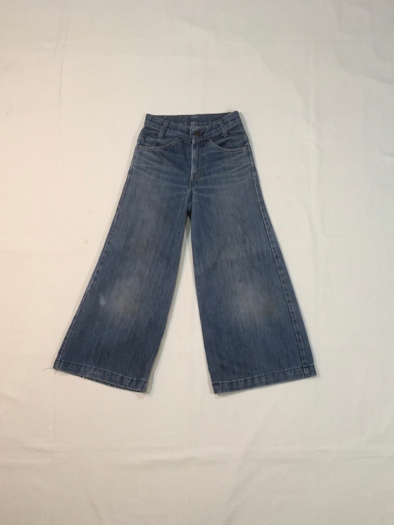 Vintage 70s Levis Orange Tab Bells Denim Hip Hugger Made in Usa