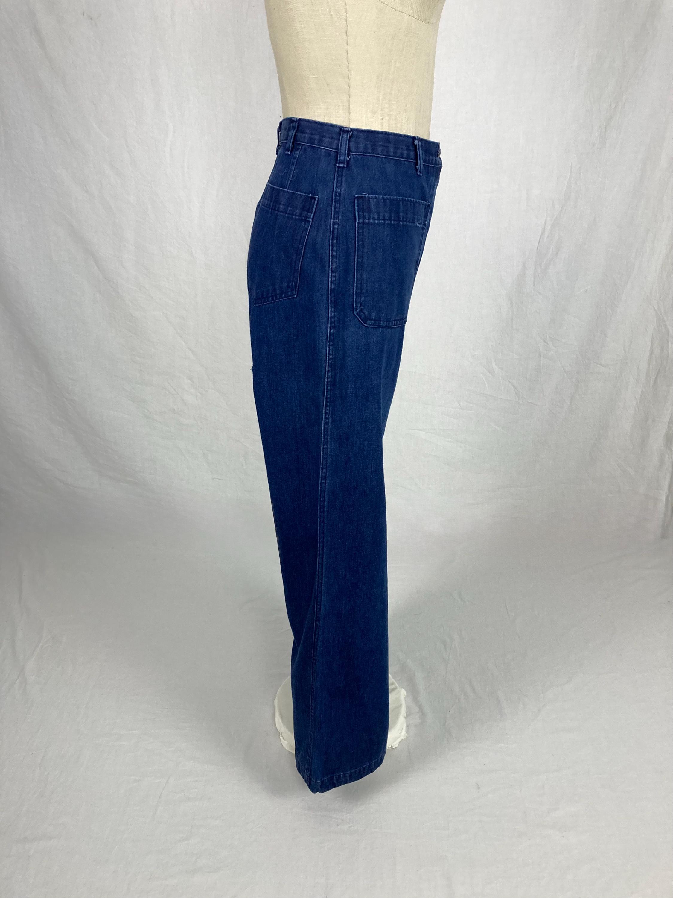 Vintage Womens Military Denim USN Dungarees 28 X 29 Type 1 Slacks