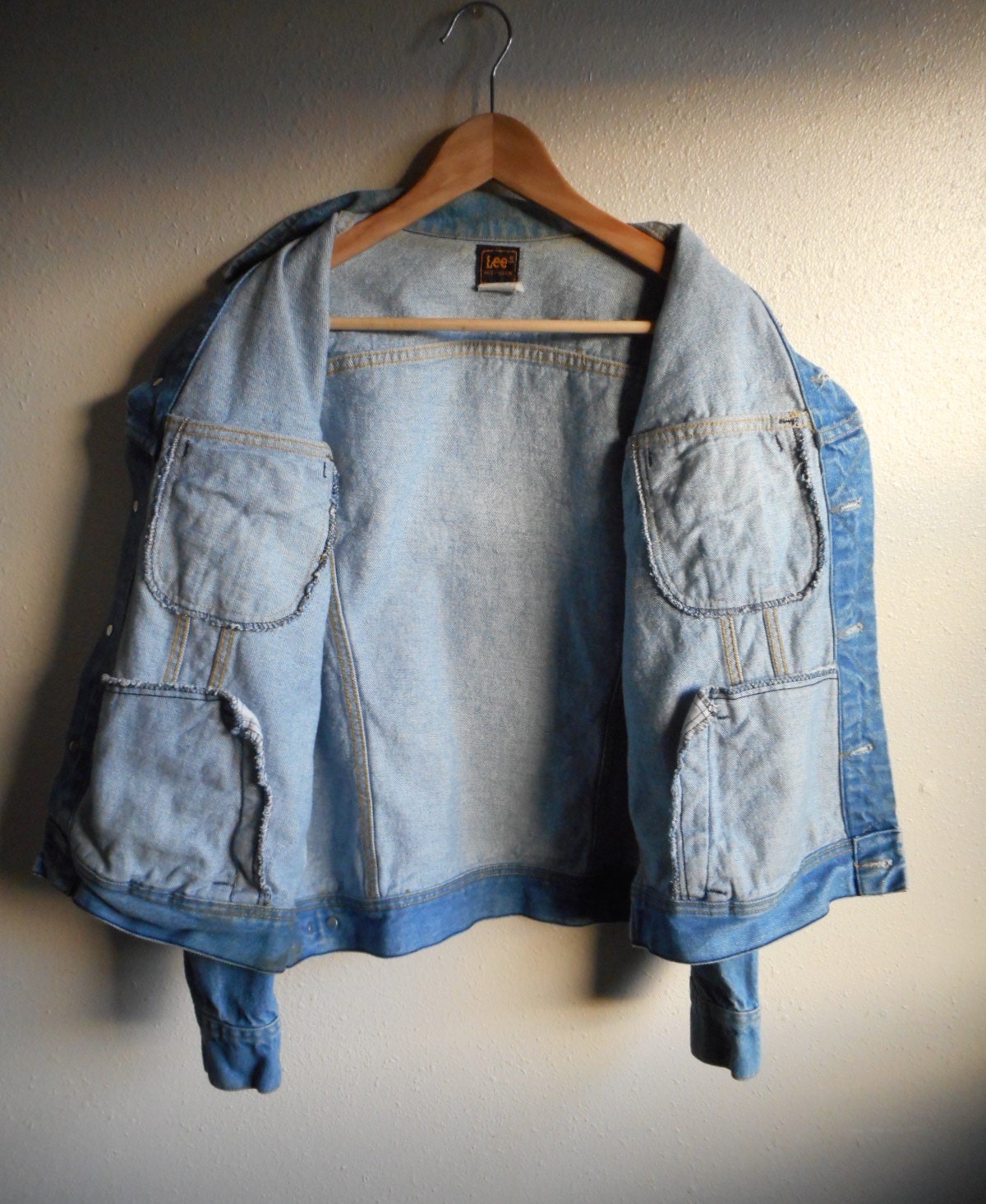 Vintage Lee Riders PATD 153438 blue jean denim trucker jacket | Etsy