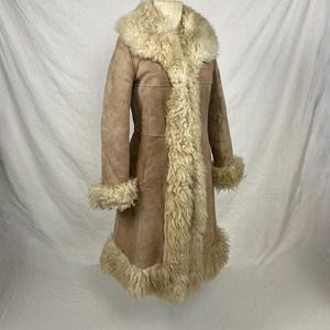 vintage 70s afghan shearling coat women 1970s hippie boho winter trip penny lane jacket