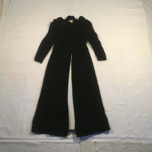vintage 30s frederick nelson seattle black velvet maxi opera coat
