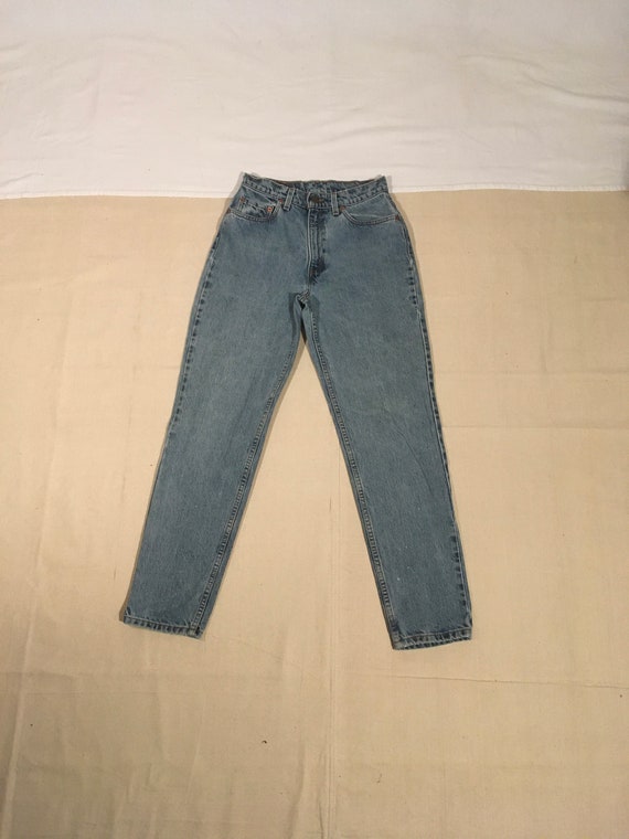 vintage 90s levis 512 blue jeans made in usa slim… - image 1