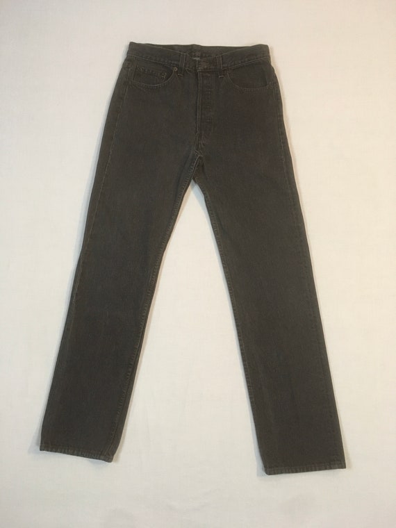 vintage levis 501 jeans made in usa black denim 3… - image 2