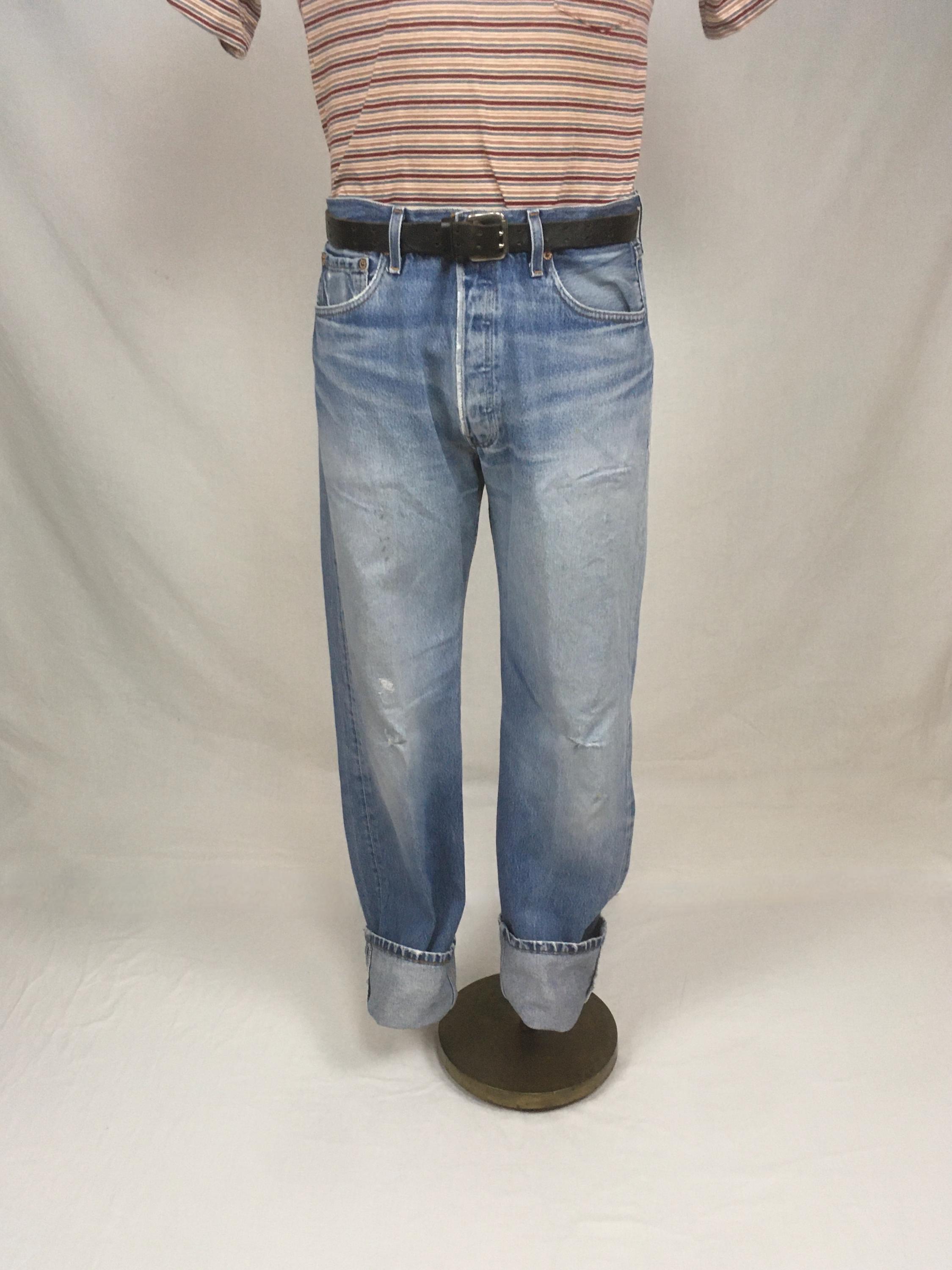 Vintage 90s Levis 501xx Blue Jeans Made in USA 34 X 34 Worn in