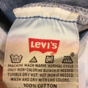 vintage 90s levis 501 made in USA blue jeans 27 x 30 image 4