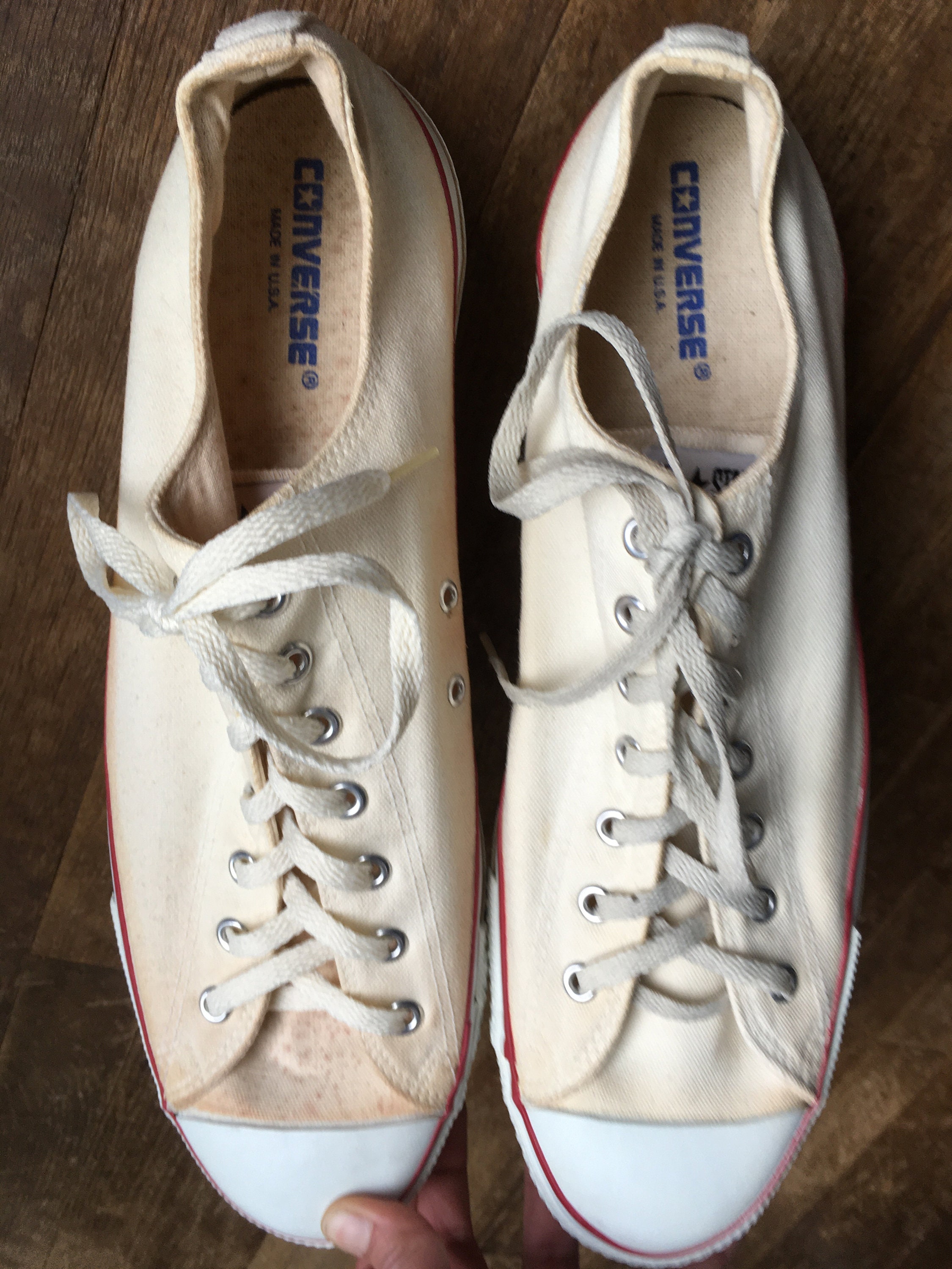 Vintage Chuck Taylor Converse Low Top White Made USA 11 3g converse chuck taylor made in usa products for sale | eBay main image 4