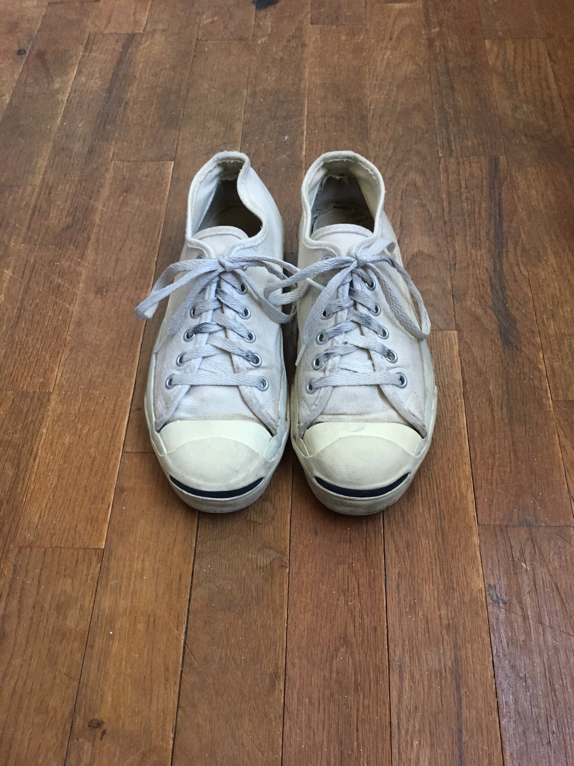 Vintage Jack Purcell Converse White Canvas Sneakers Made in - Etsy