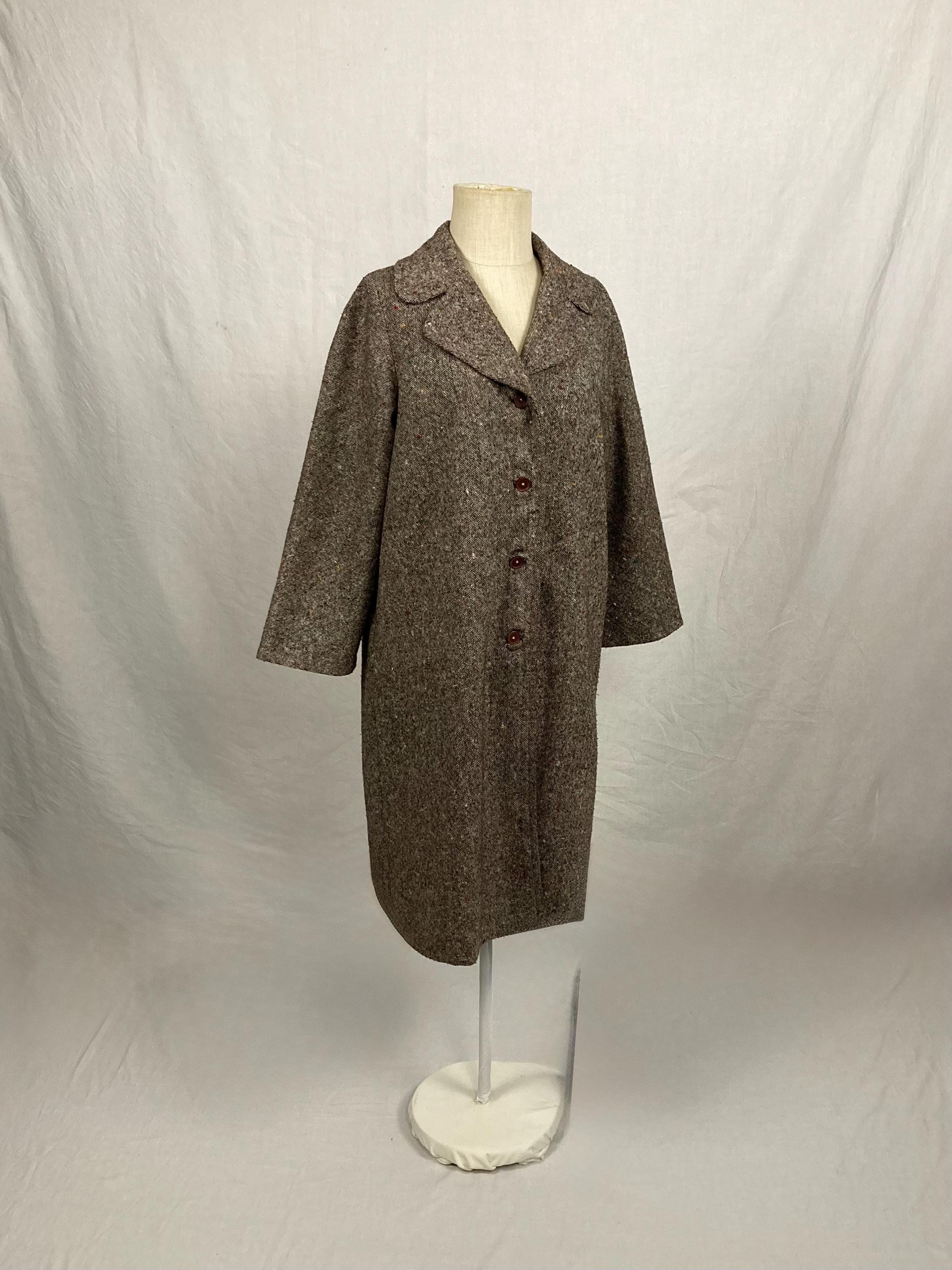 Vintage 70s Tweed Womens Coat - Etsy