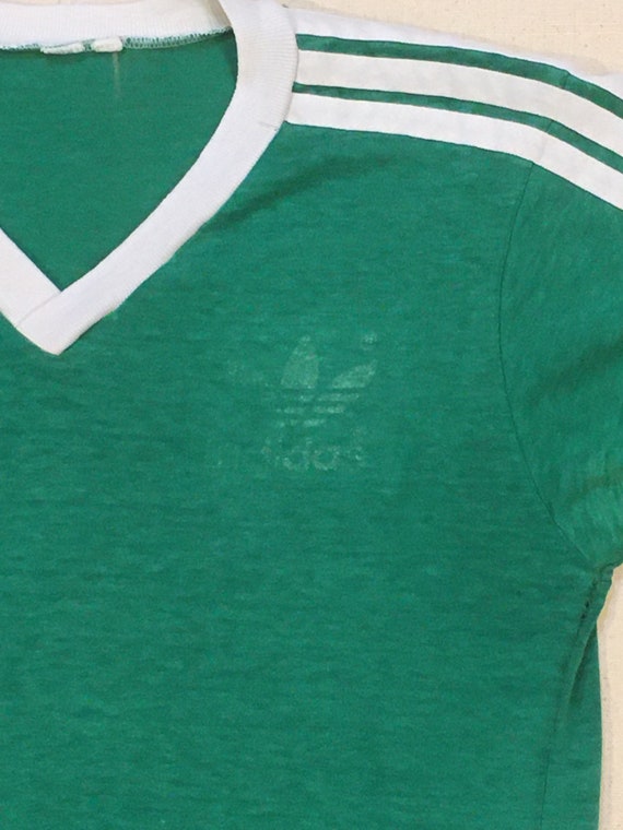 Vintage jaren '70 adidas groene witte strepen trefoil bob | Etsy België