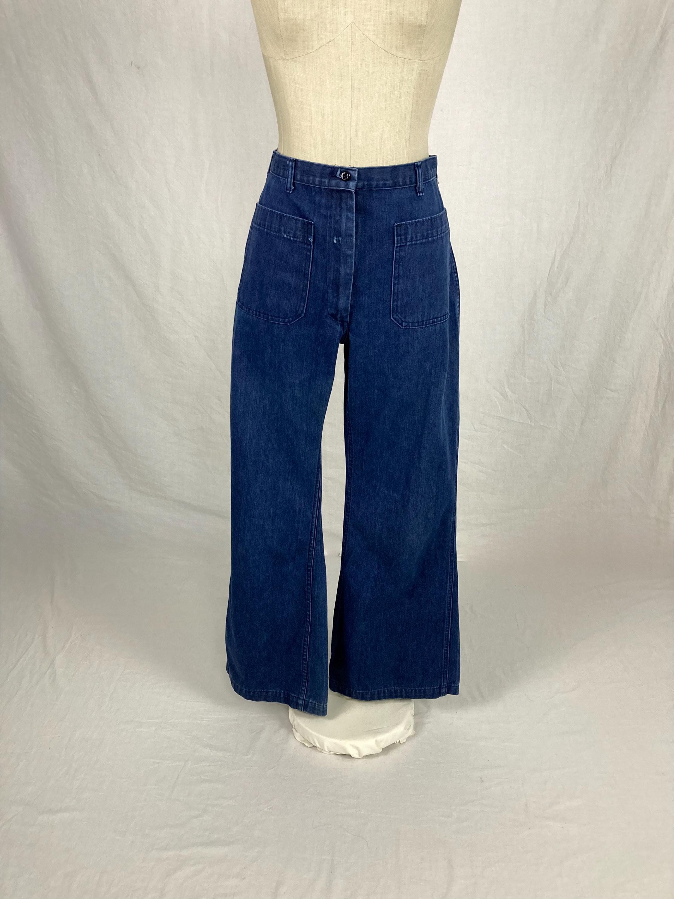 パンツ 80s US.NAVY sailor denim flare 35XL 80s USN Denim Dungaree Flare Seafarer Pants (NOS) - Etsy