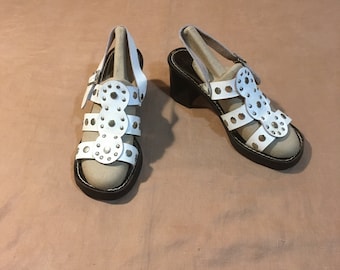 Vintage 90s Muro Welt 6632 Black Leather Bulldog Toe Monk Strap