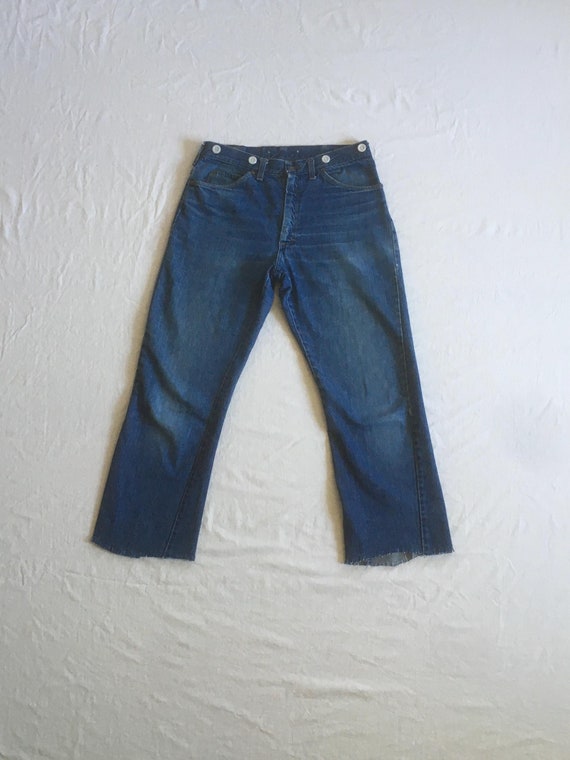 パンツ OLD CLOW RODDER - DENIMPANTS Vintage 60s Jc Penney Ranchcraft Suspender Concave Buttons Blue