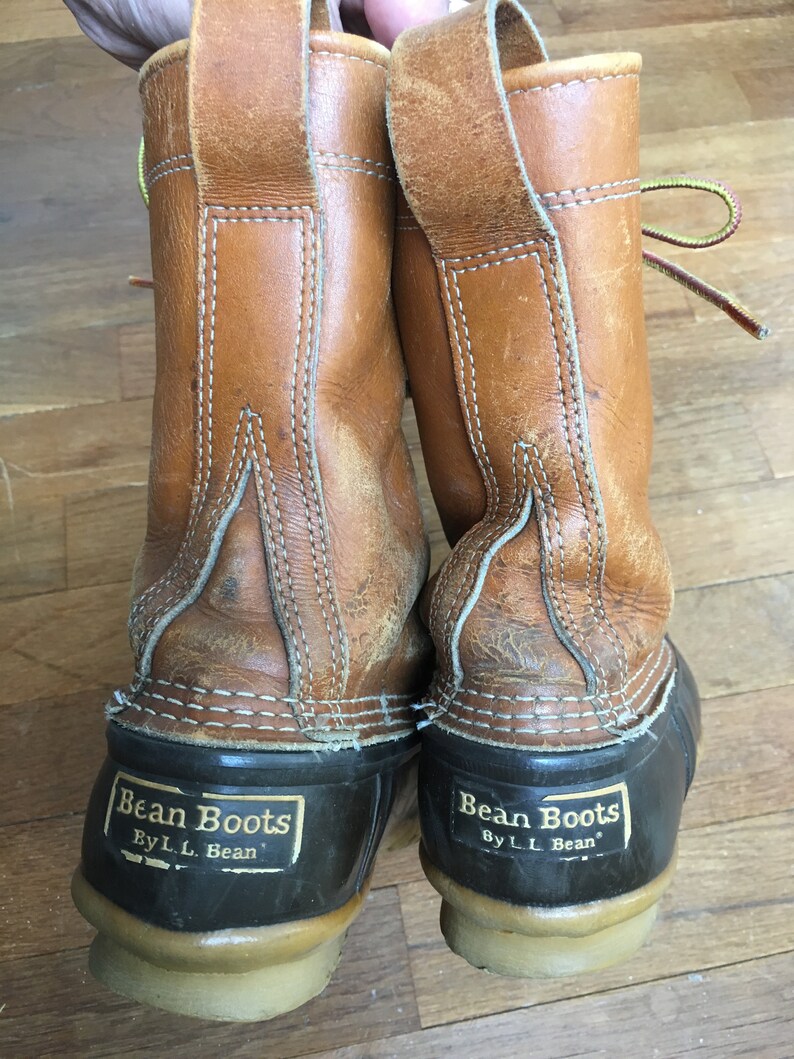 Vintage 80s LL Bean boots 9 lace up Maine hunting shoe Etsy
