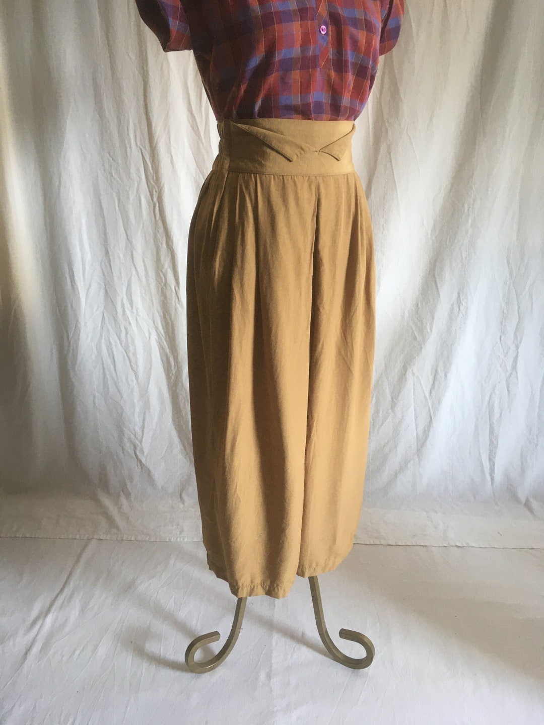Women Vintage Loose High Waist Cotton Palazzo Pants main image 0