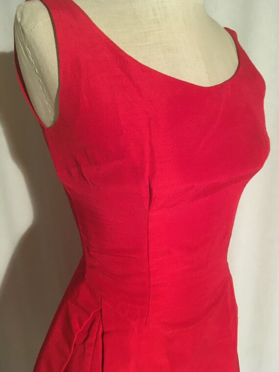 vintage 50s Minx Modes womens red zip back fit an… - image 3