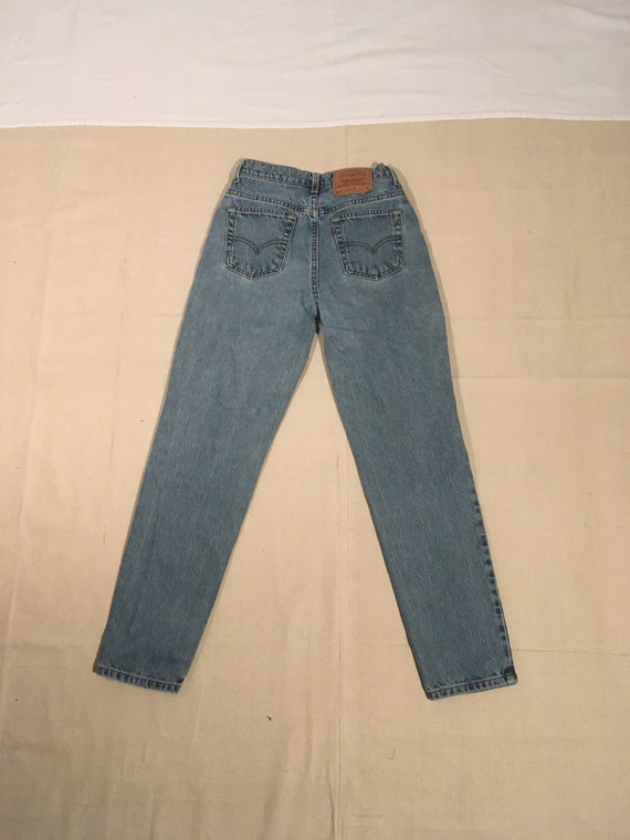 vintage 90s levis 512 blue jeans made in usa slim… - image 6